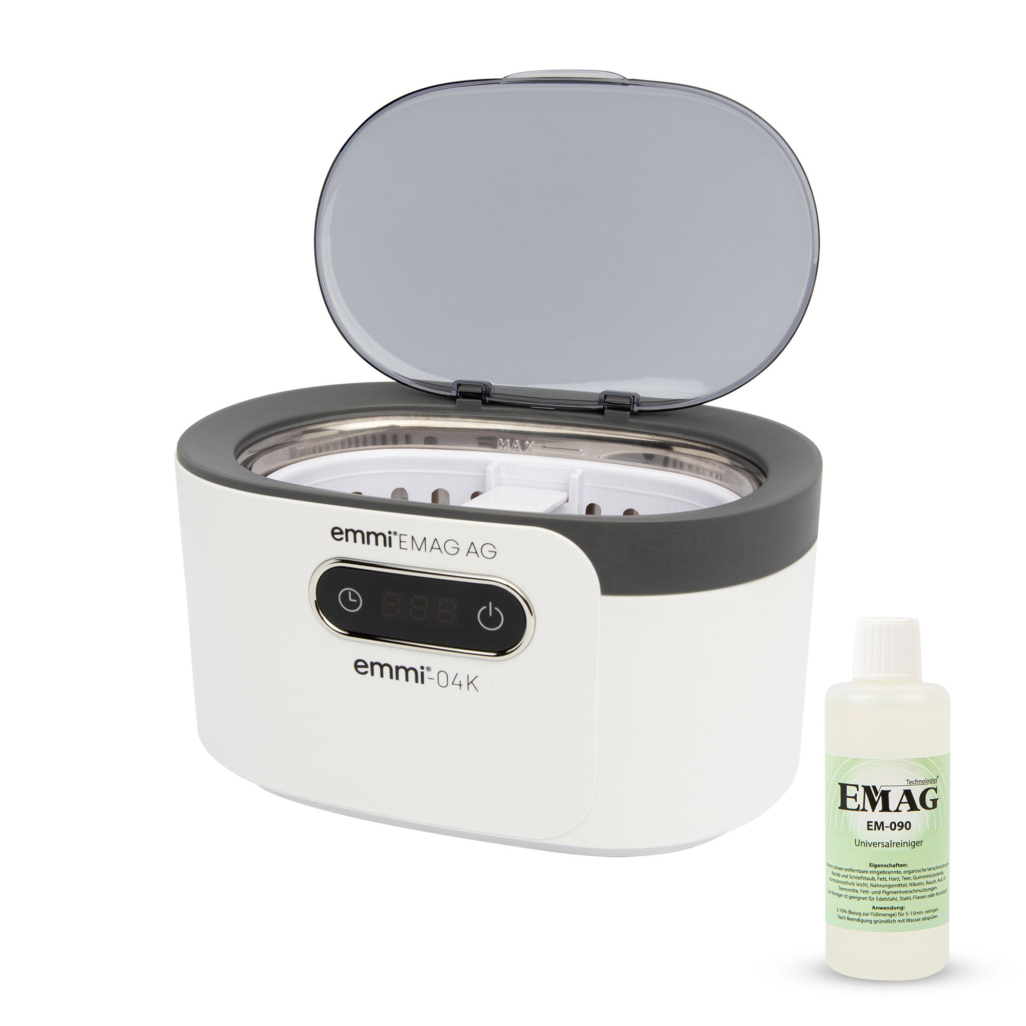 Nettoyeur à ultrasons Emmi-04K avec cuve en acier inoxydable