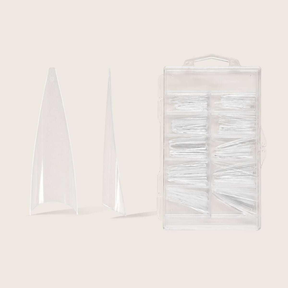 Tip box Stiletto "Long" Clear 100pcs.