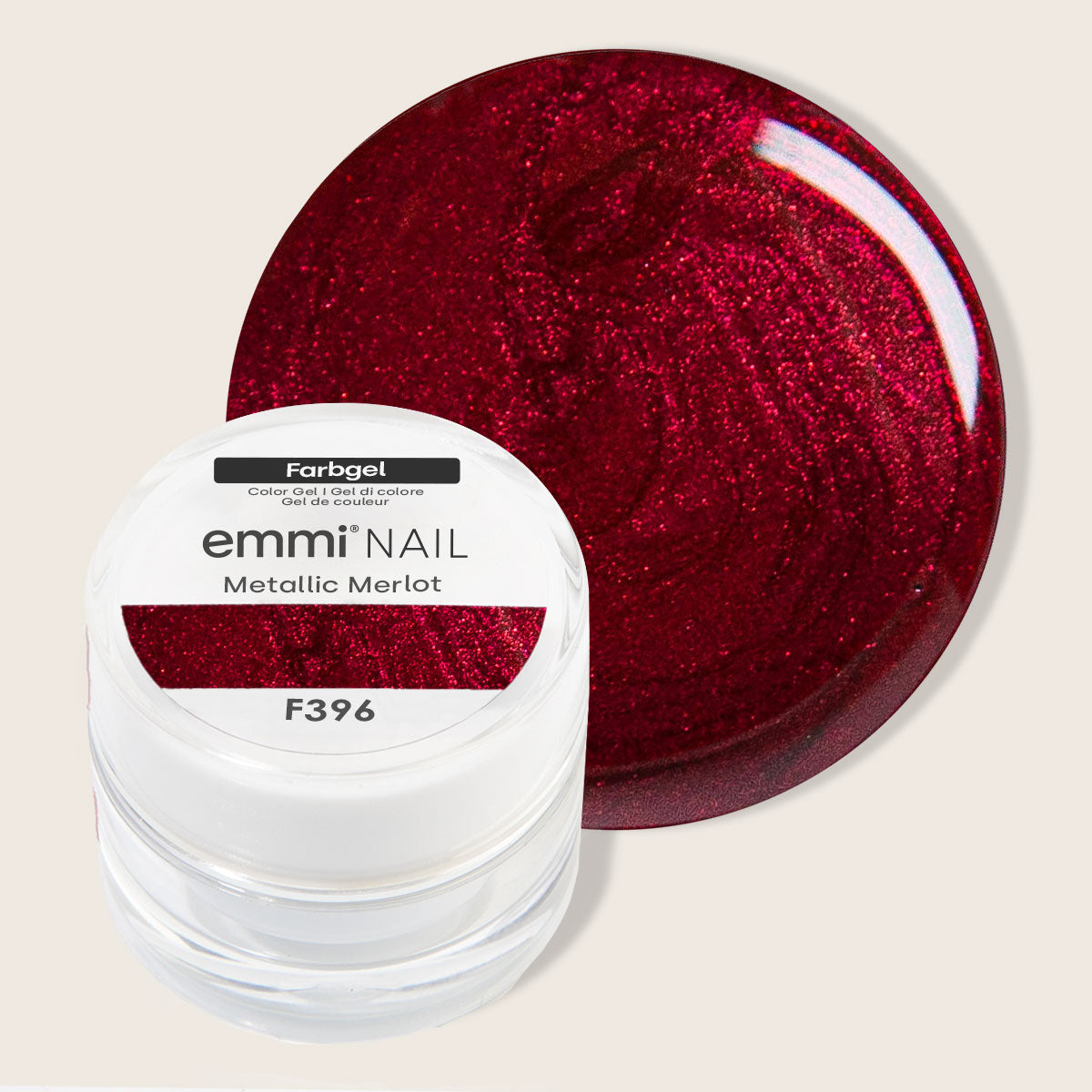 Gel de couleur pour ongles Emmi-Nail Merlot métallisé 5 ml -F396-
