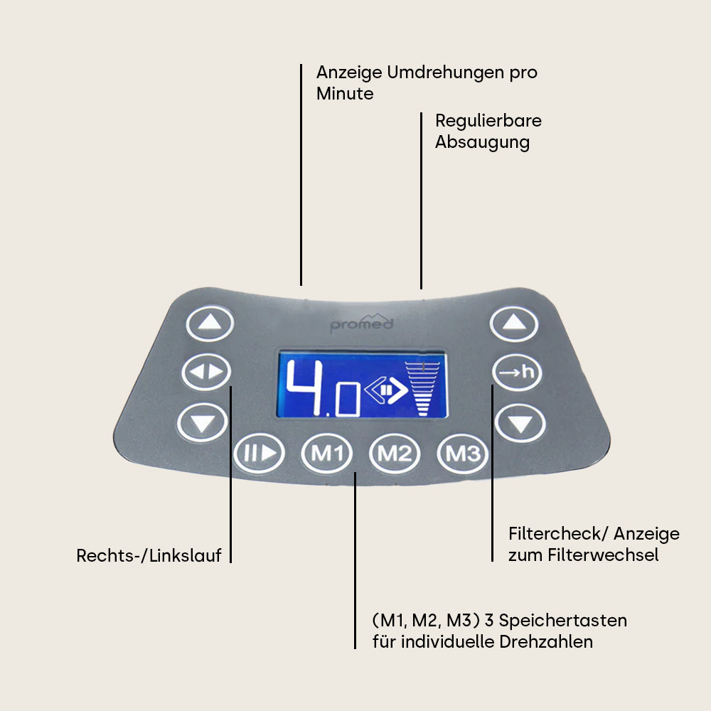 Fräser Promed mit Staubabsaugung 4030-SX2 - 30.000 U/Min.