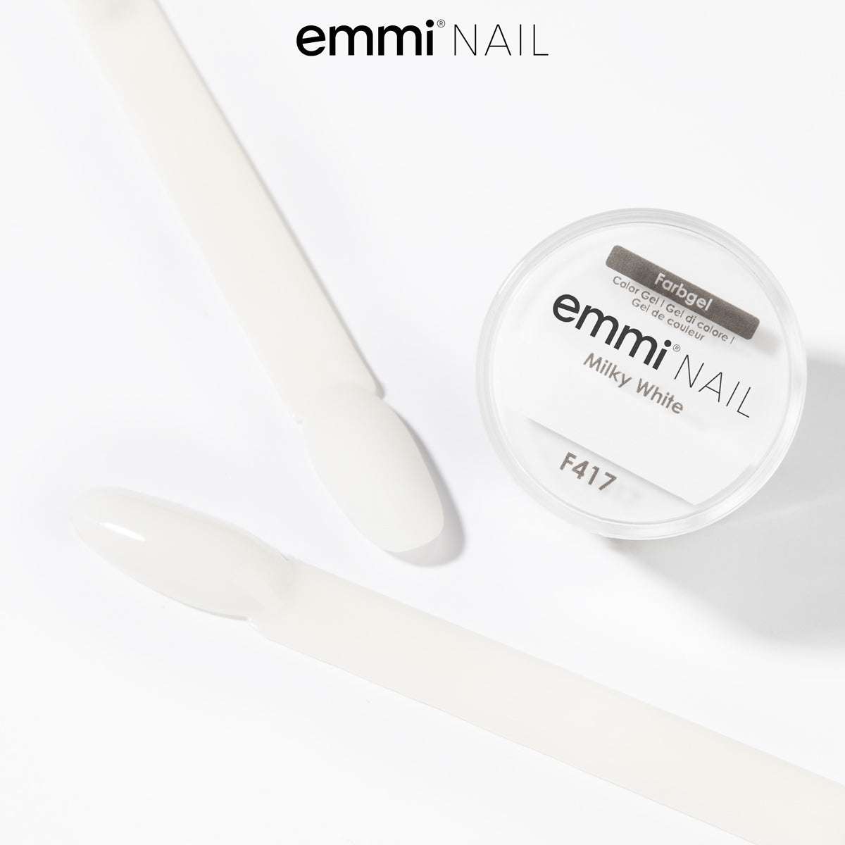 Gel de couleur pour ongles Emmi-Blanc laiteux 5 ml -F417-