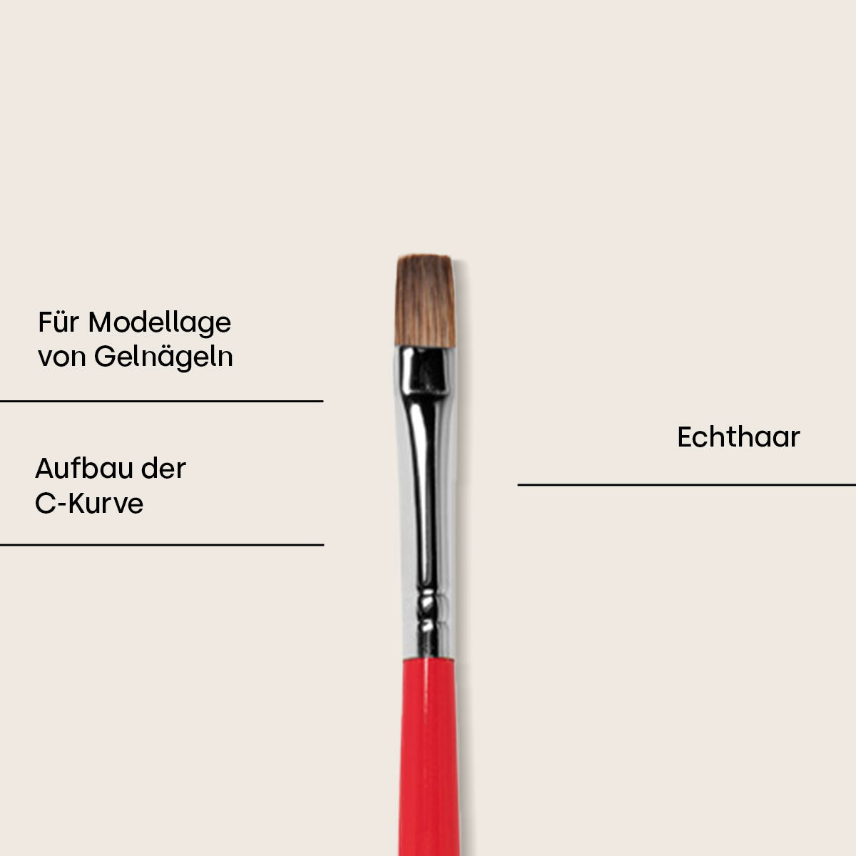 Emmi-Nail GenerationRed Brush Size 6 Straight