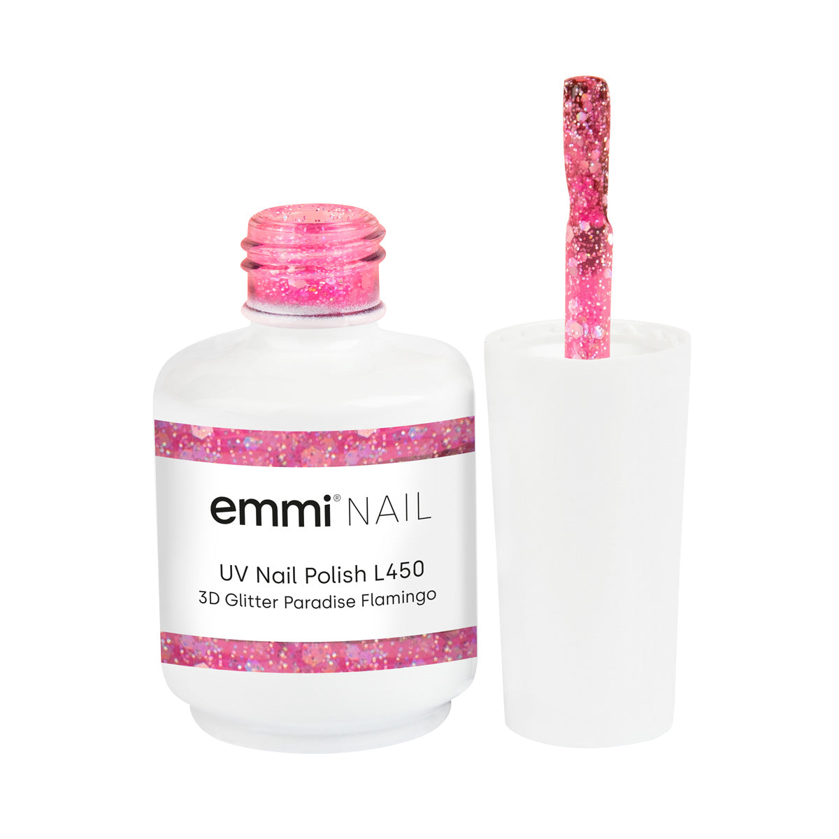 Shellac UV Polish 3D Glitter Paradise Flamingo 15ml -L450-