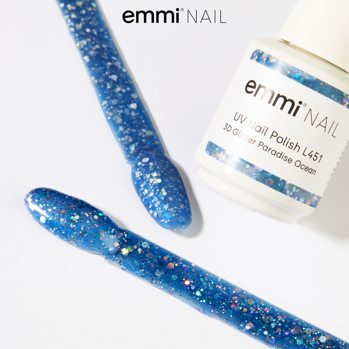 Vernis UV Shellac 3D Glitter Paradise Ocean 15 ml -L451-
