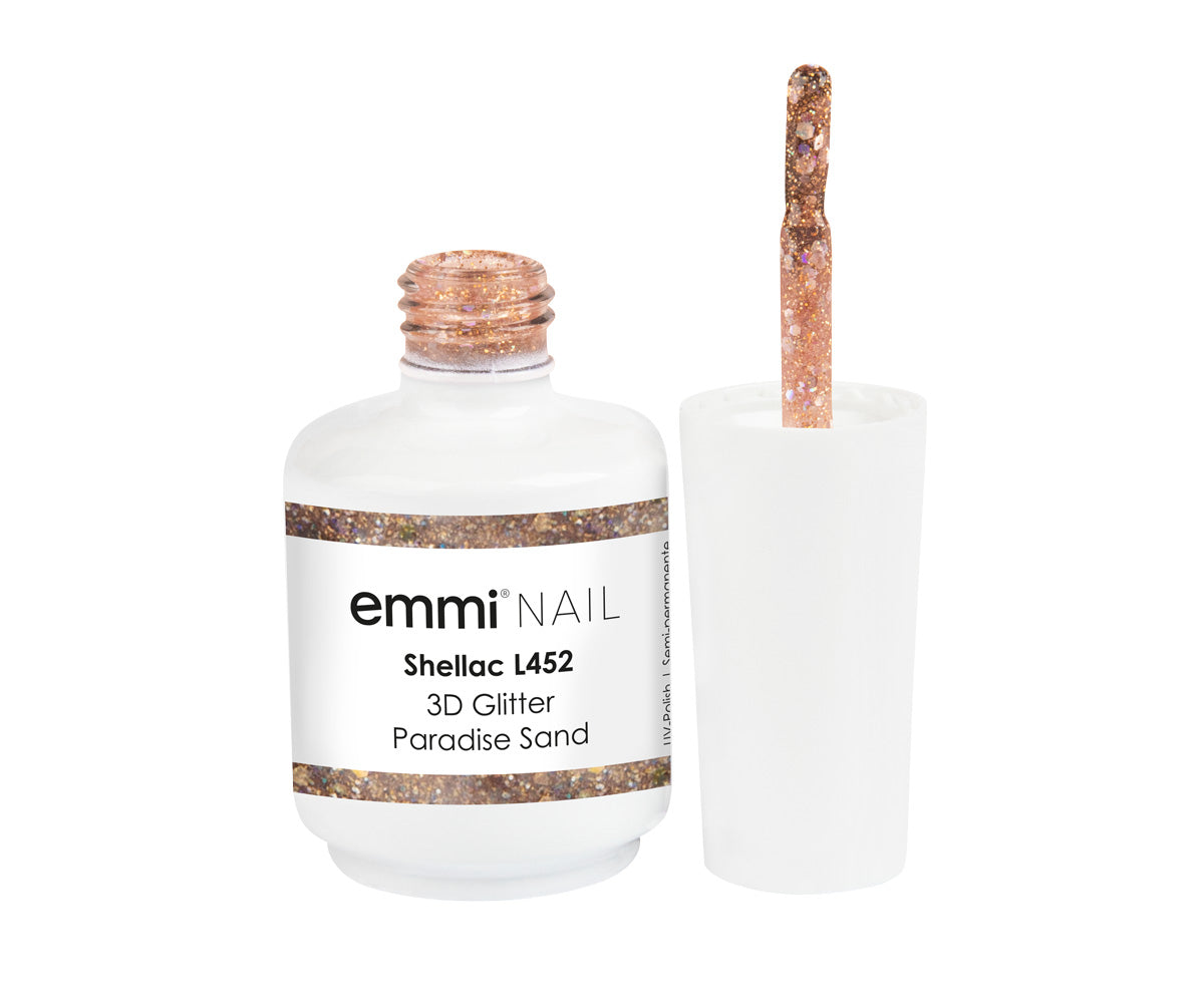 Vernis UV Shellac 3D Glitter Paradise Sand 15 ml -L452-
