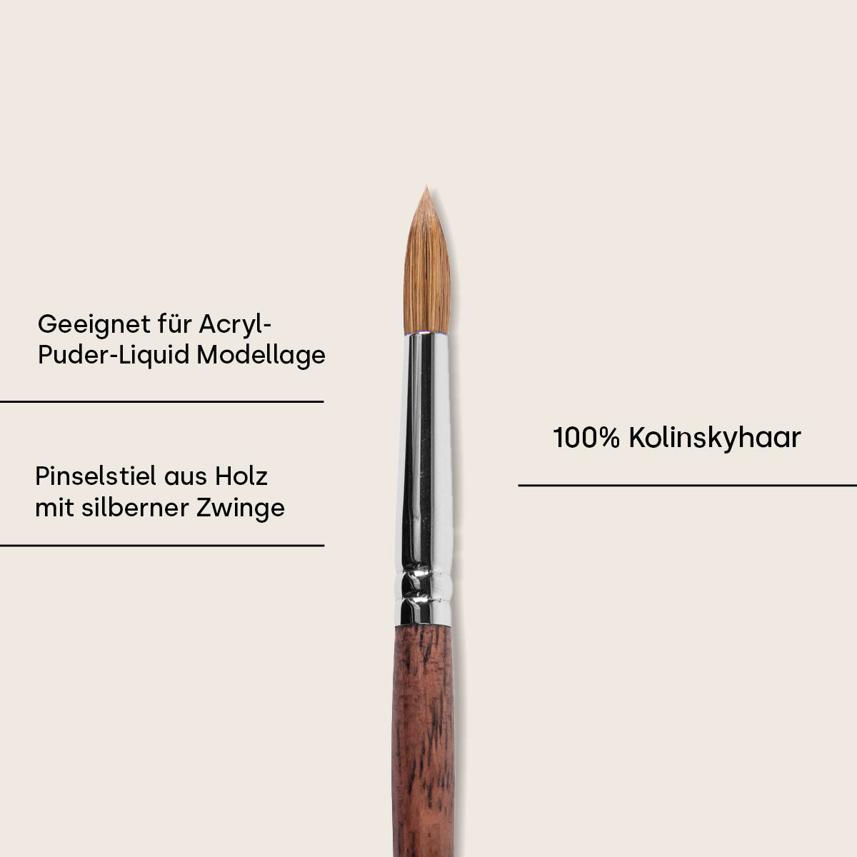 Emmi-Nail Acryl-Pinsel Gr.12, 100% Echthaar