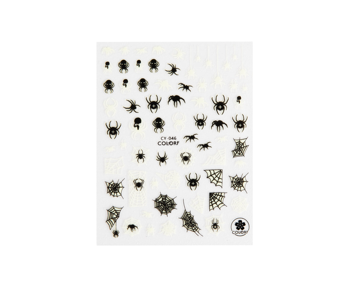 Autocollant pour ongles 3D Art Emmi-Nail Araignée d'Halloween