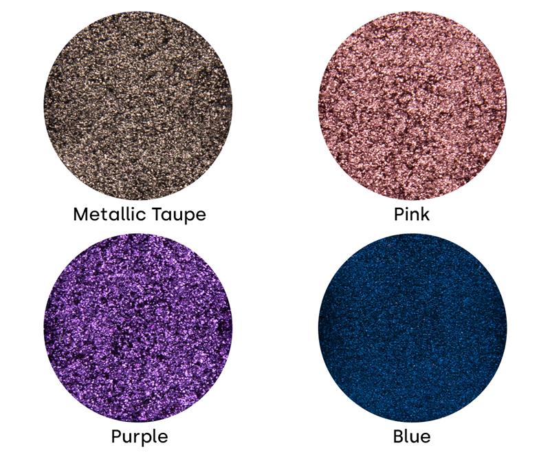 Poudre chromée miroir Emmi-Nail colorée 4 pièces