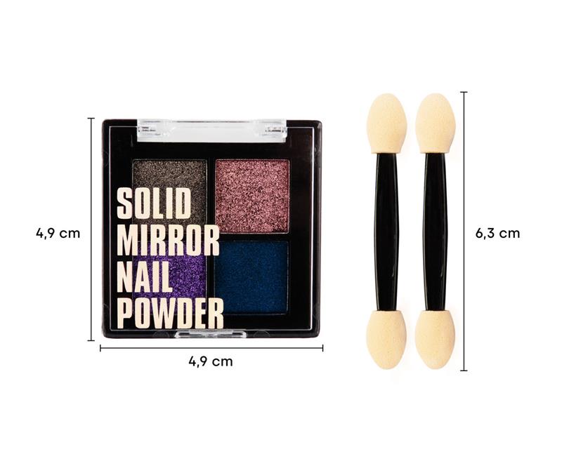 Poudre chromée miroir Emmi-Nail colorée 4 pièces