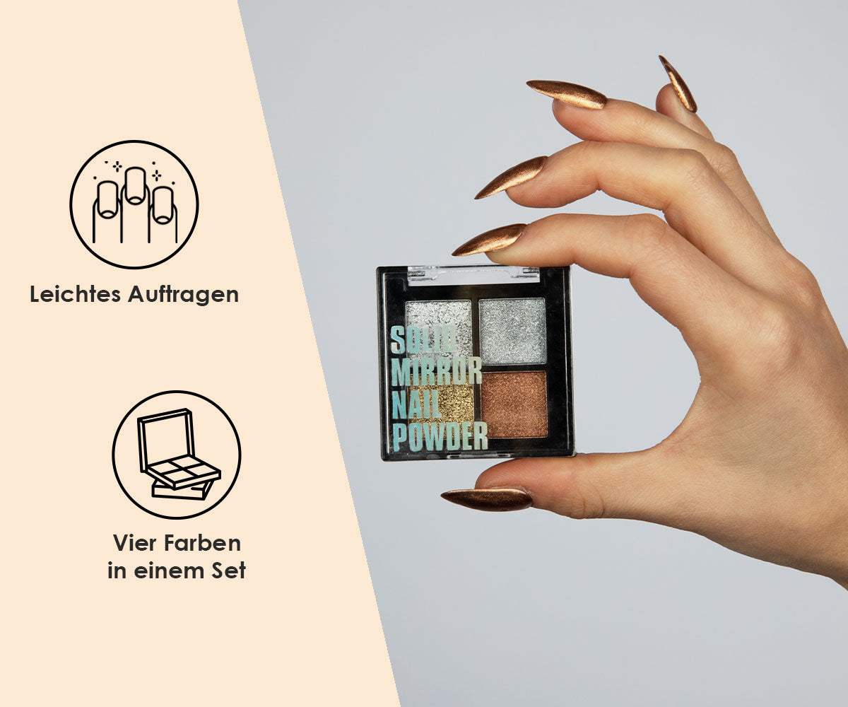 Poudre chromée miroir Emmi-Nail Classy 4 pièces