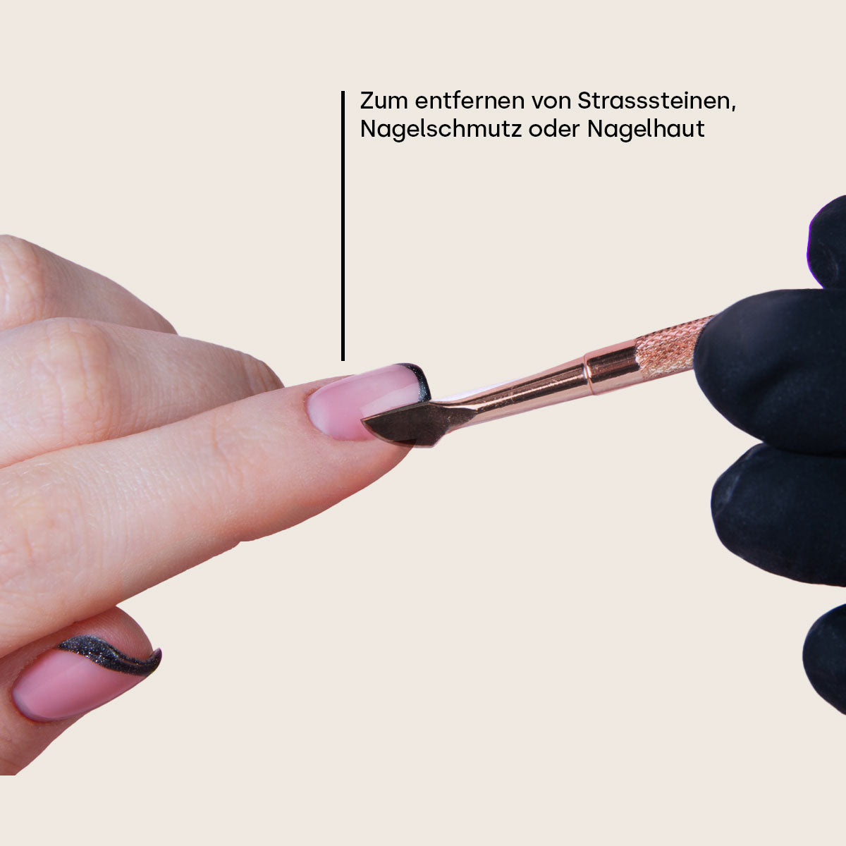 Gel nail remover tool rose gold