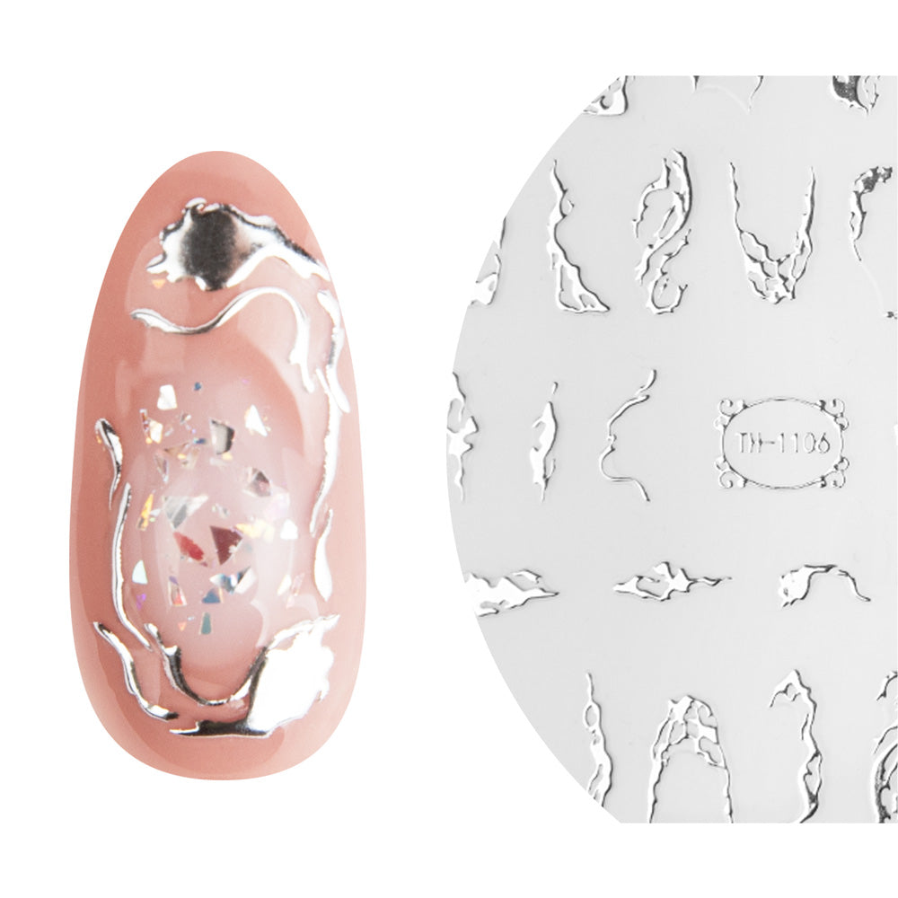 Emmi-Nail 3D Art Nail Sticker Liquid Silver