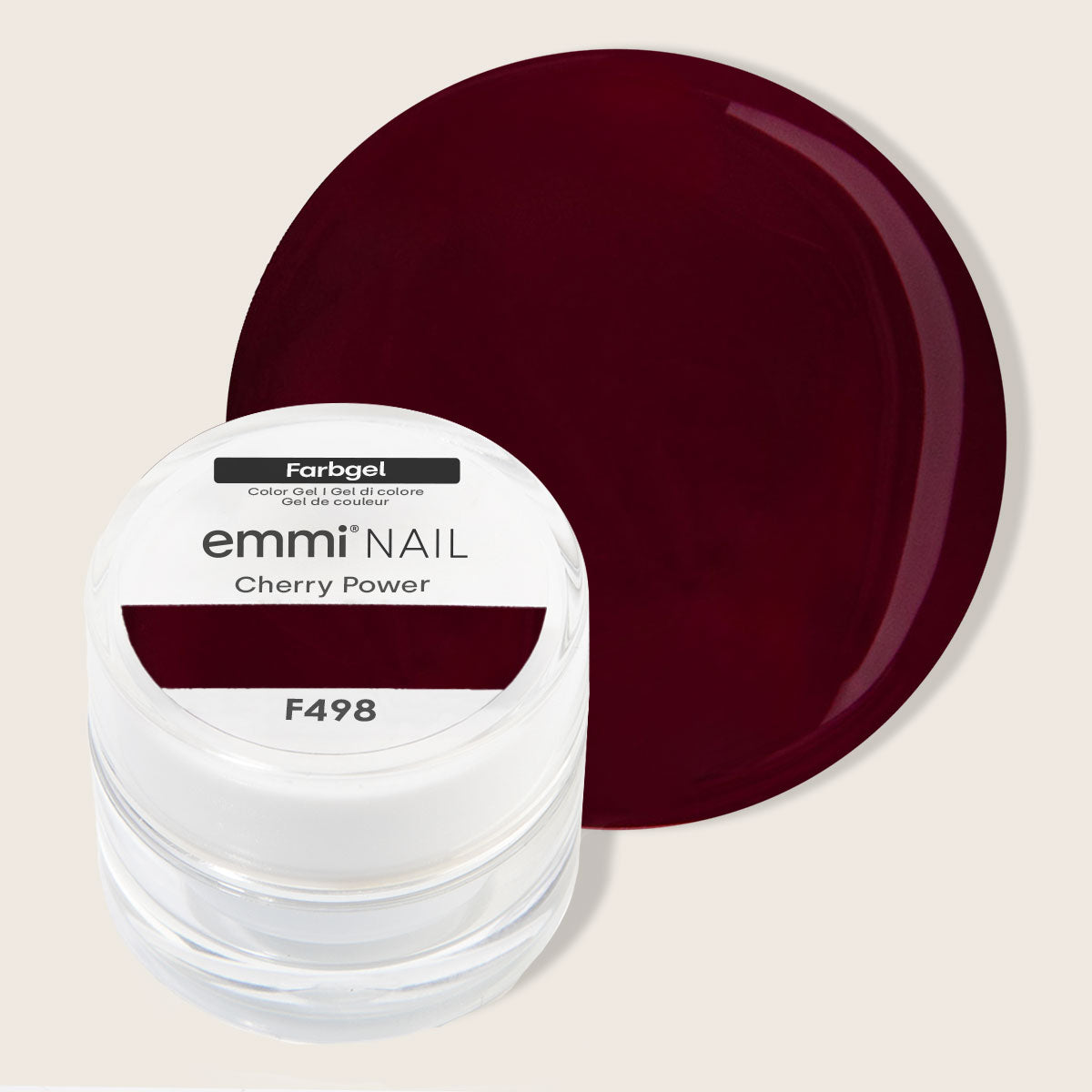 Gel de couleur pour ongles Emmi Cherry Power -F498-
