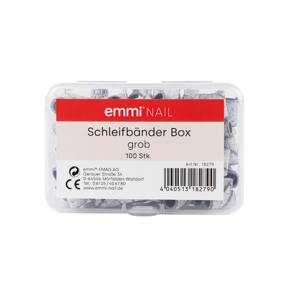 Emmi-Nail Schleifbänder Box "grob" 100 Stück