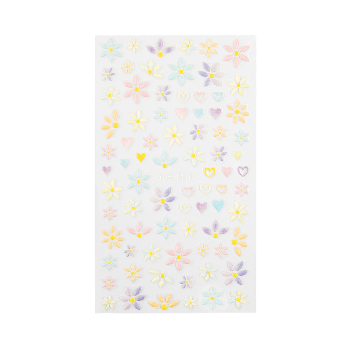 Autocollant pour ongles Emmi-Nail 5D Art Pastel Flower Magic