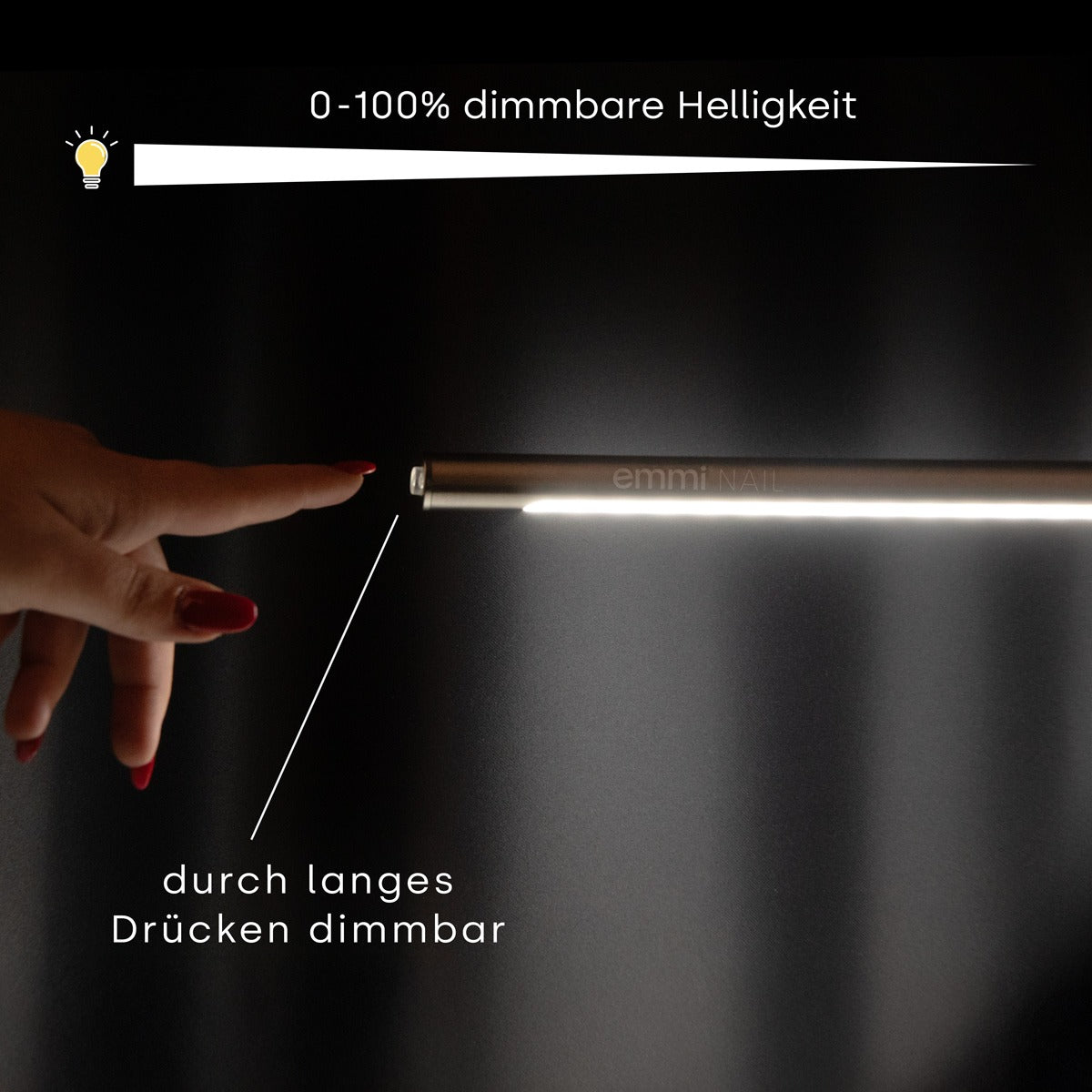 Emmi-Nail Flexi LED Arbeitsplatzleuchte Stainless Steel
