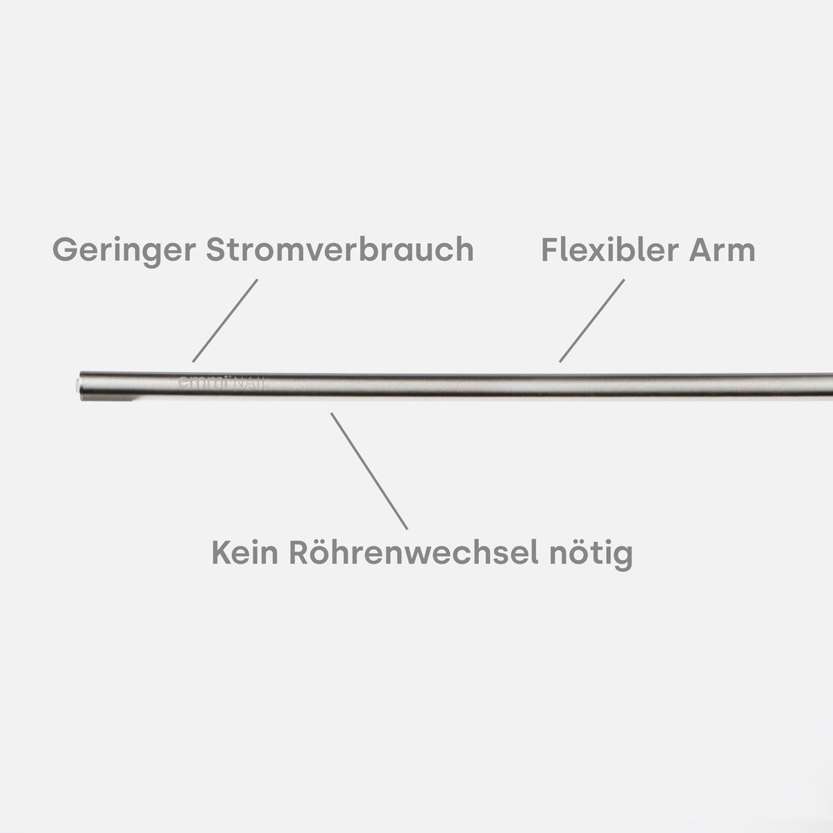 Emmi-Nail Flexi LED Arbeitsplatzleuchte Stainless Steel