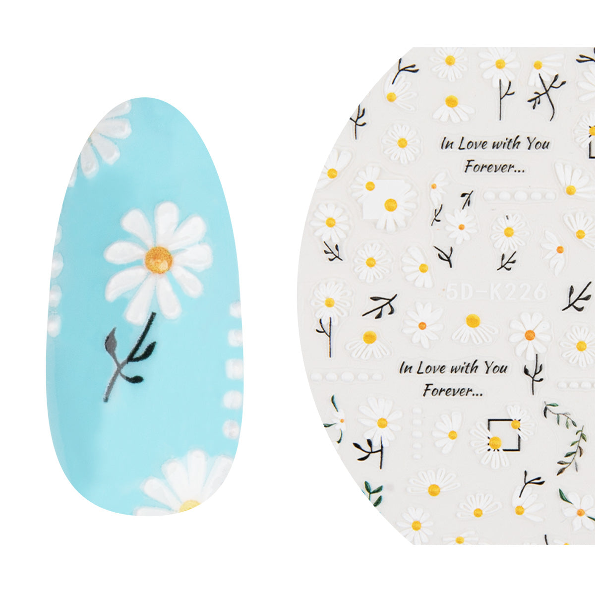 Autocollant pour ongles Emmi-Nail 5D Art Daisy