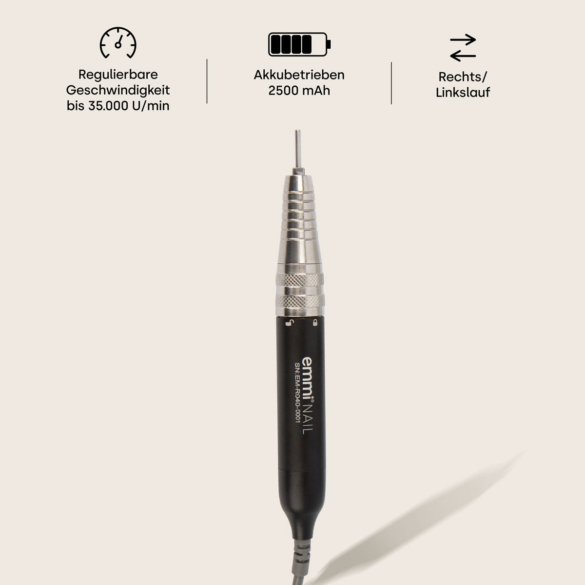 Milling cutter B6 with battery - 35,000 rpm.