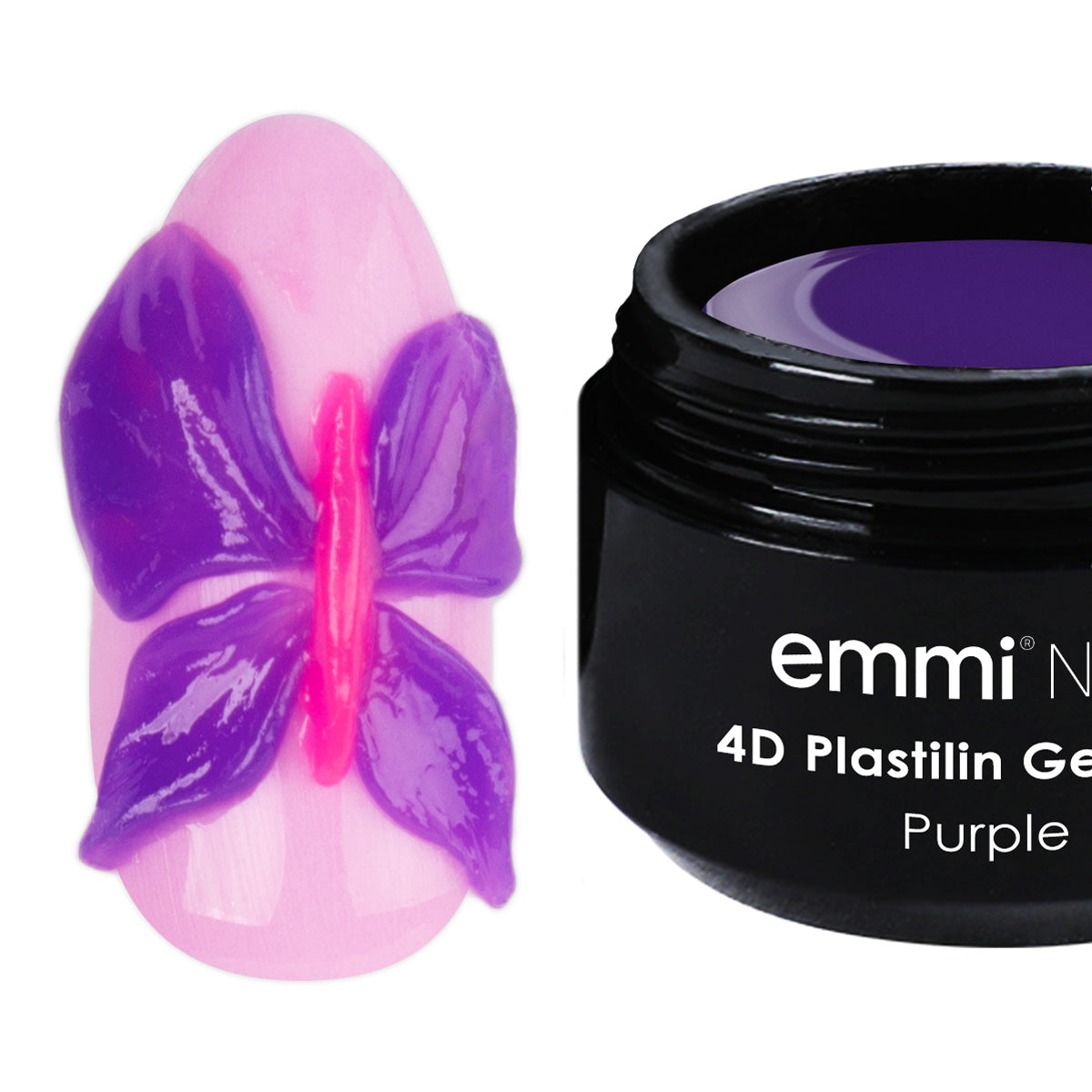 Gel de pâte à modeler Emmi-Nail 4D Violet 8g -F535-