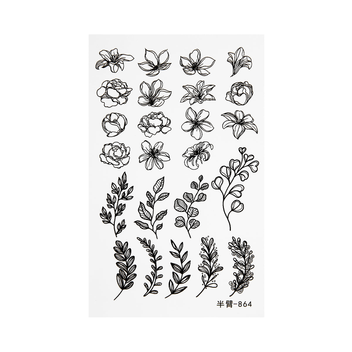 Collection de tatouages de fleurs sur la peau -001-