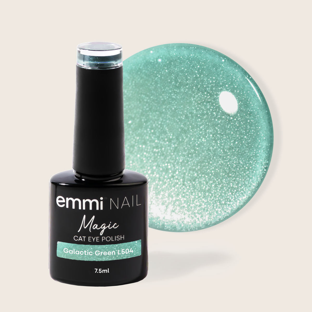 Shellac UV/LED varnish Magic Cat Eye Galactic Green -L504-