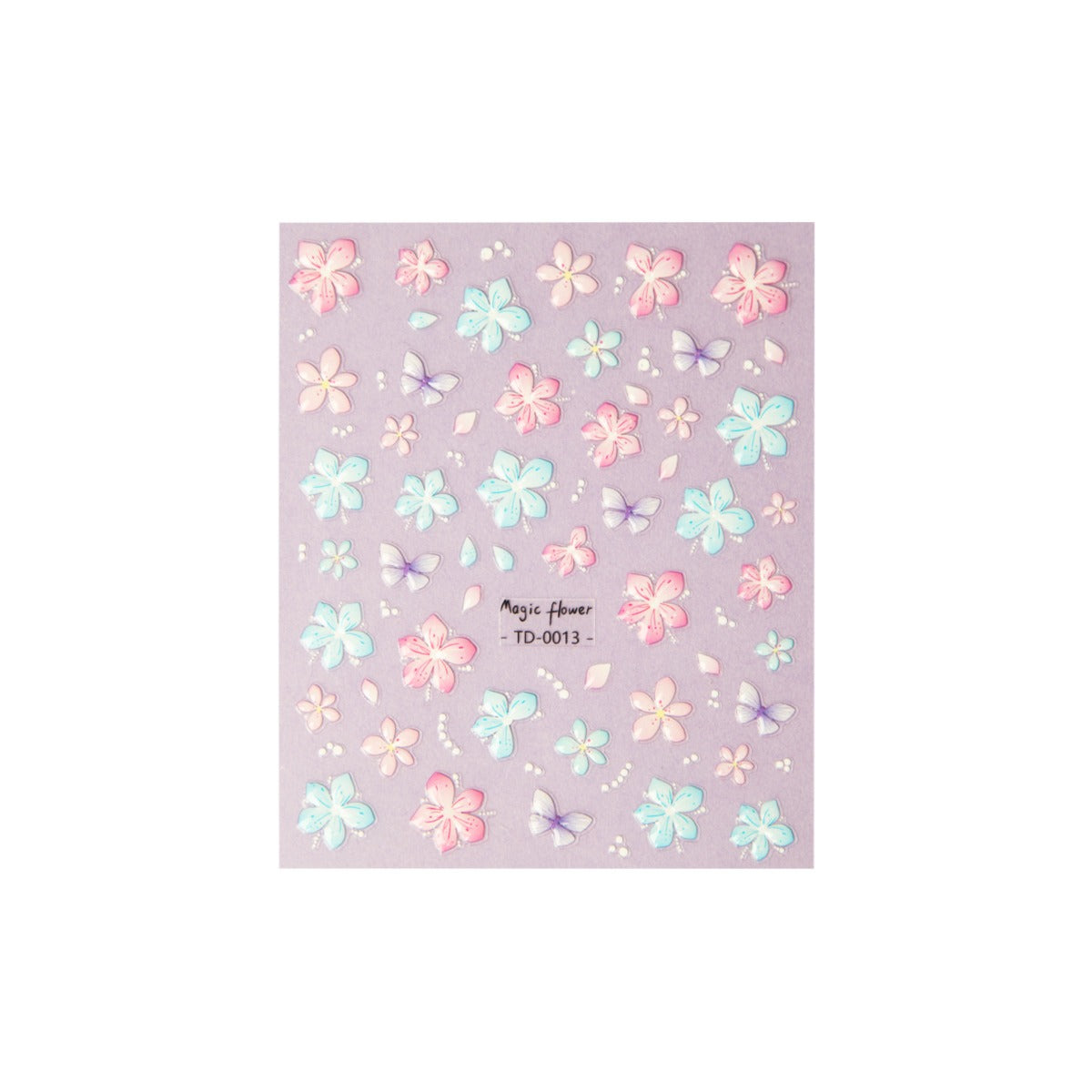 Autocollants pour ongles en gel souple 5D Emmi-Nail motif fleur 2