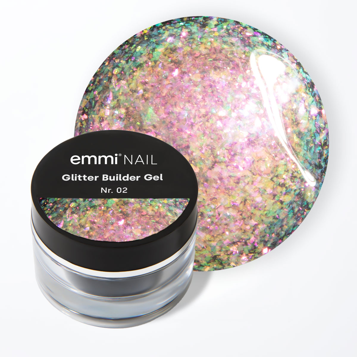 Gel de construction pailleté Emmi Nail -002- 5 ml