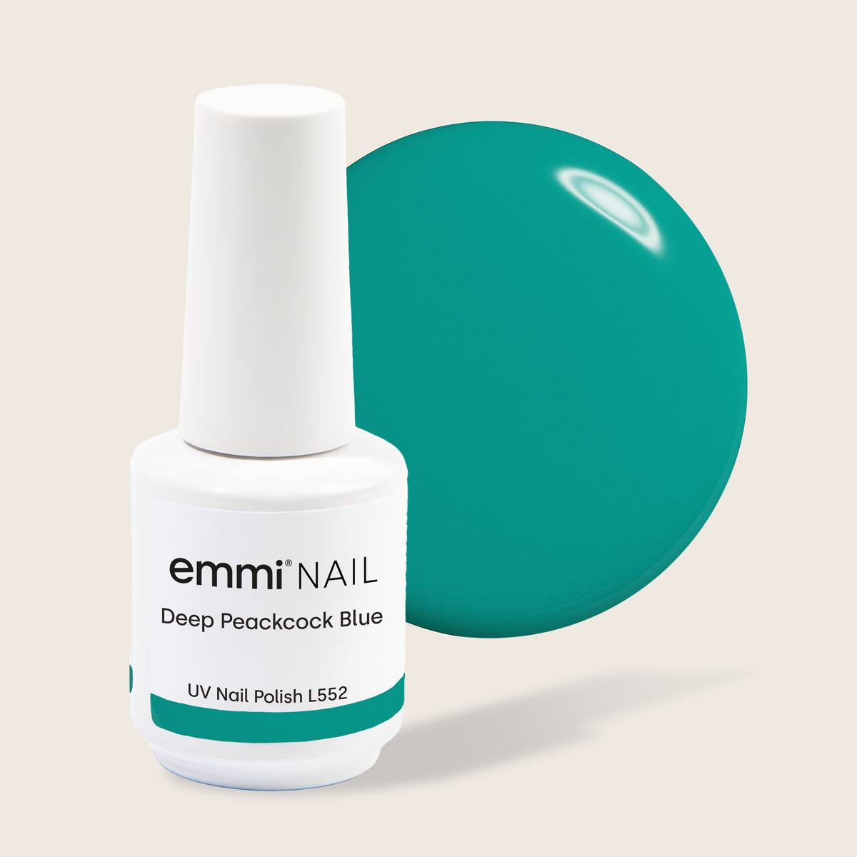 Vernis Shellac UV Bleu Paon Profond 15ml -L552-