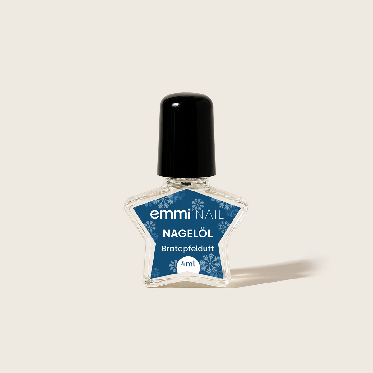 Nail oil with baked apple scent in a star-shaped bottle, 4ml