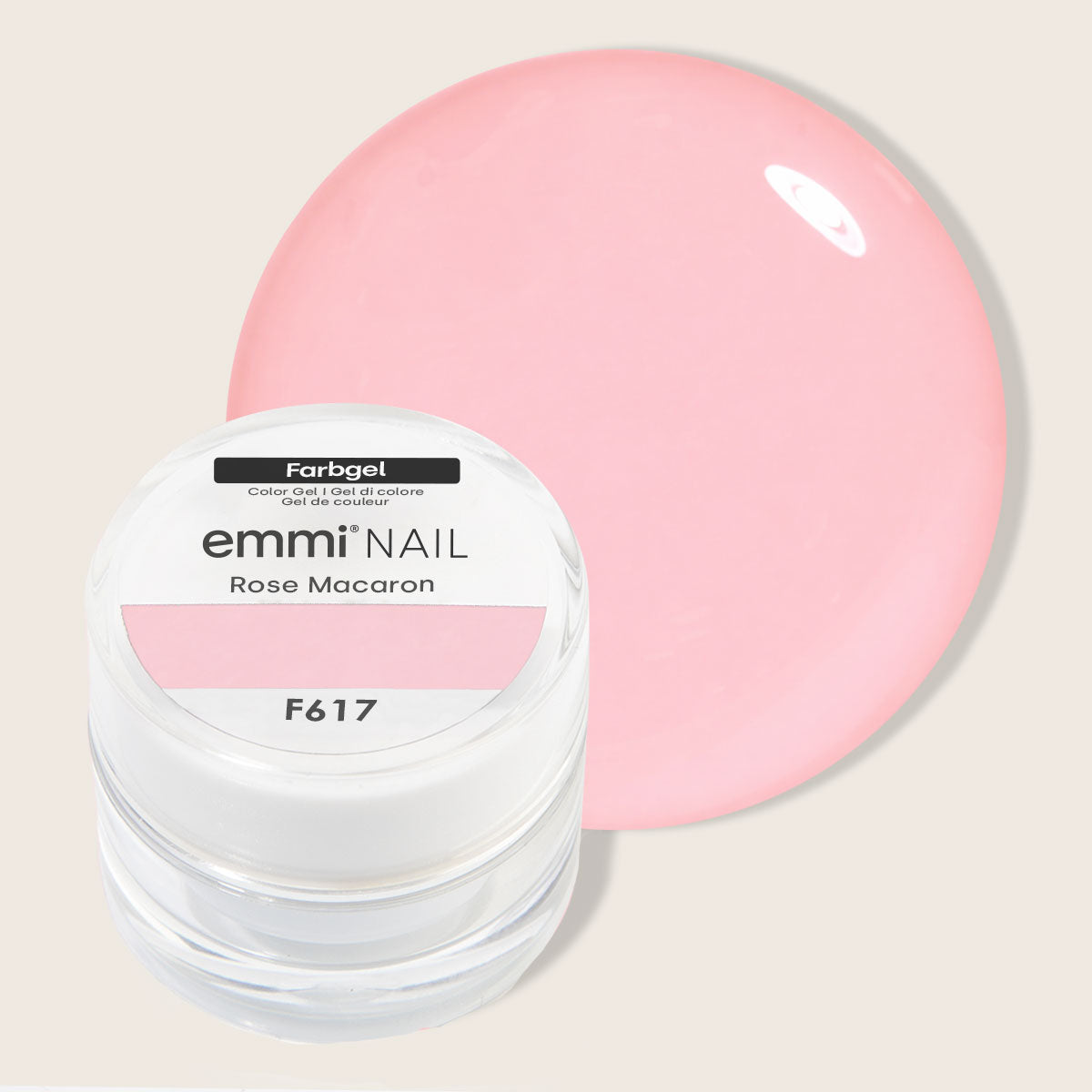 Emmi-Nail Gel de couleur Rose Macaron 5ml -F617-