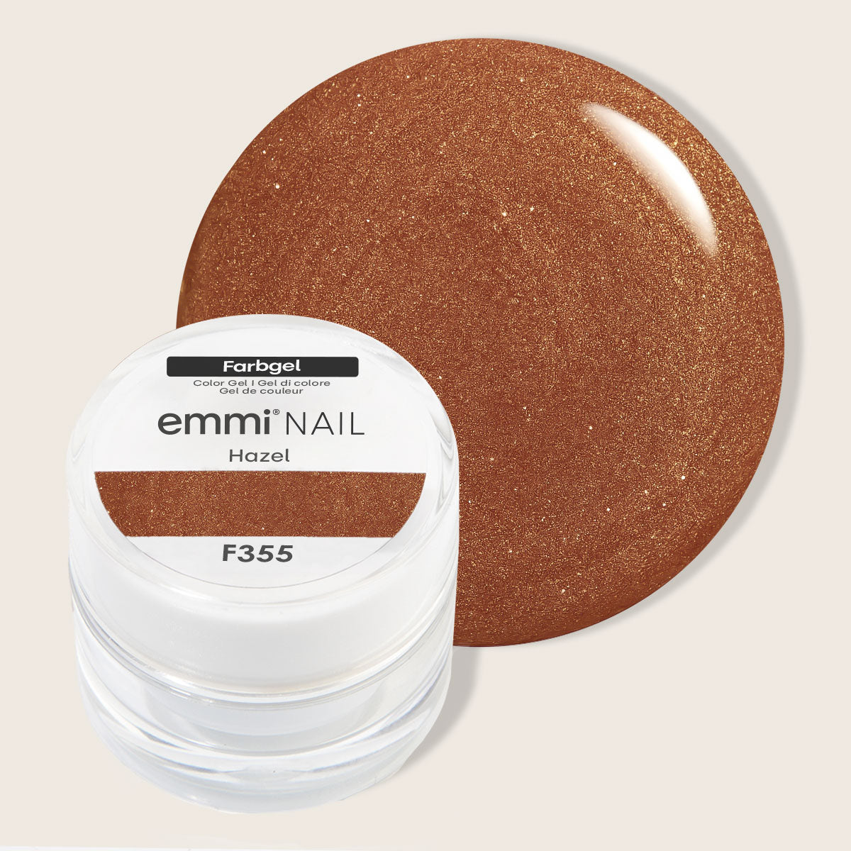 Gel de couleur pour ongles Emmi Noisette 5 ml -F355-