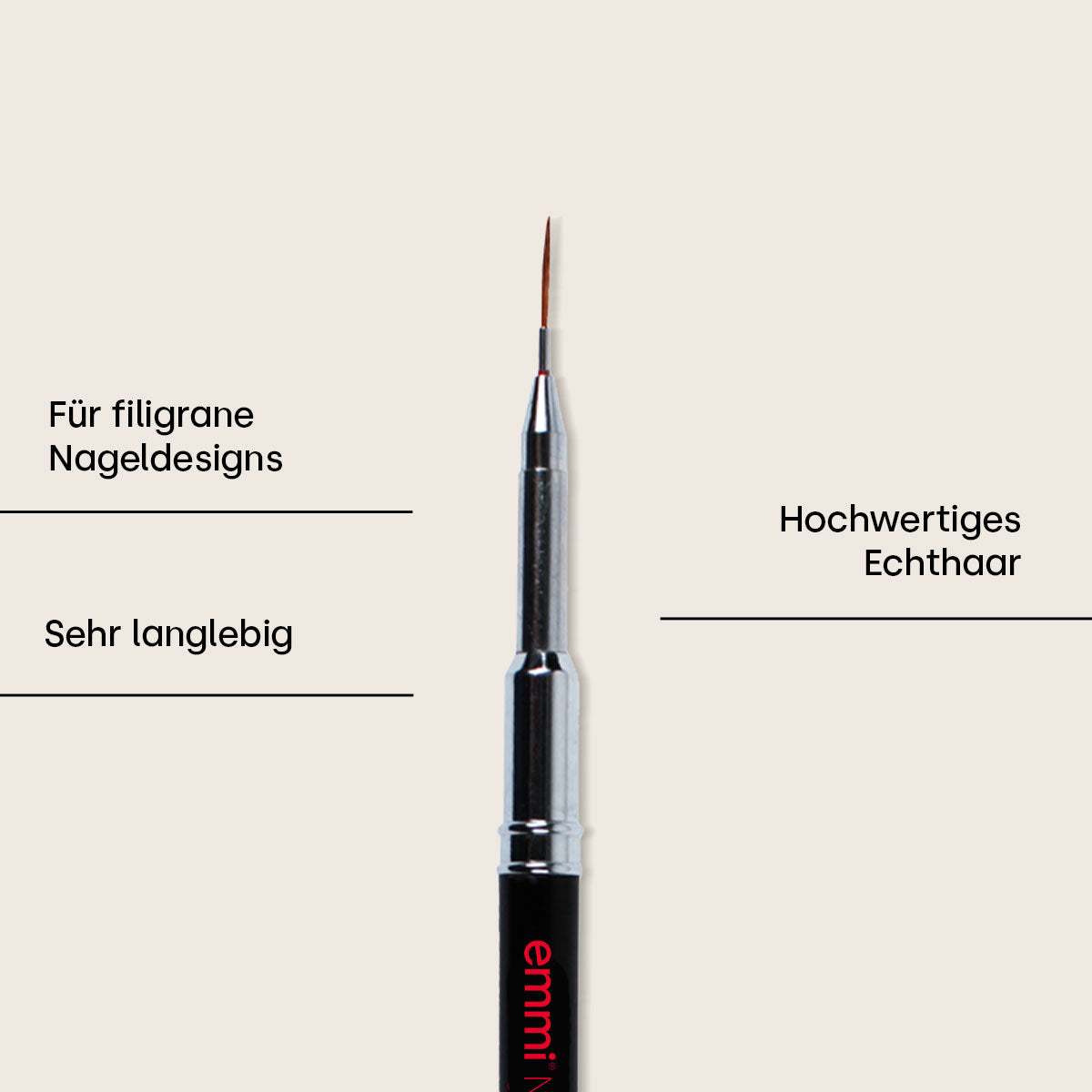 Pinceau fin pour nail art Emmi-Nail -01- 11 mm