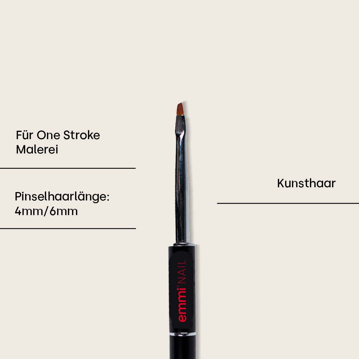 Emmi-Nail One Stroke Pinsel --3/4-- 4mm/6mm