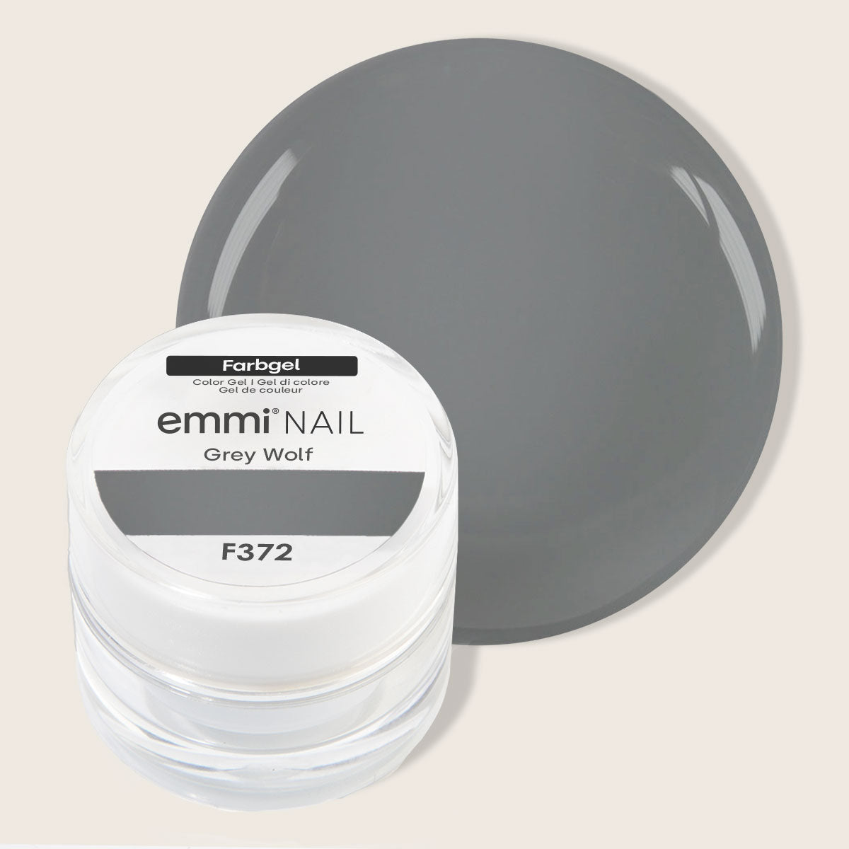 Gel de couleur pour ongles Emmi Grey Wolf 5 ml -F372-