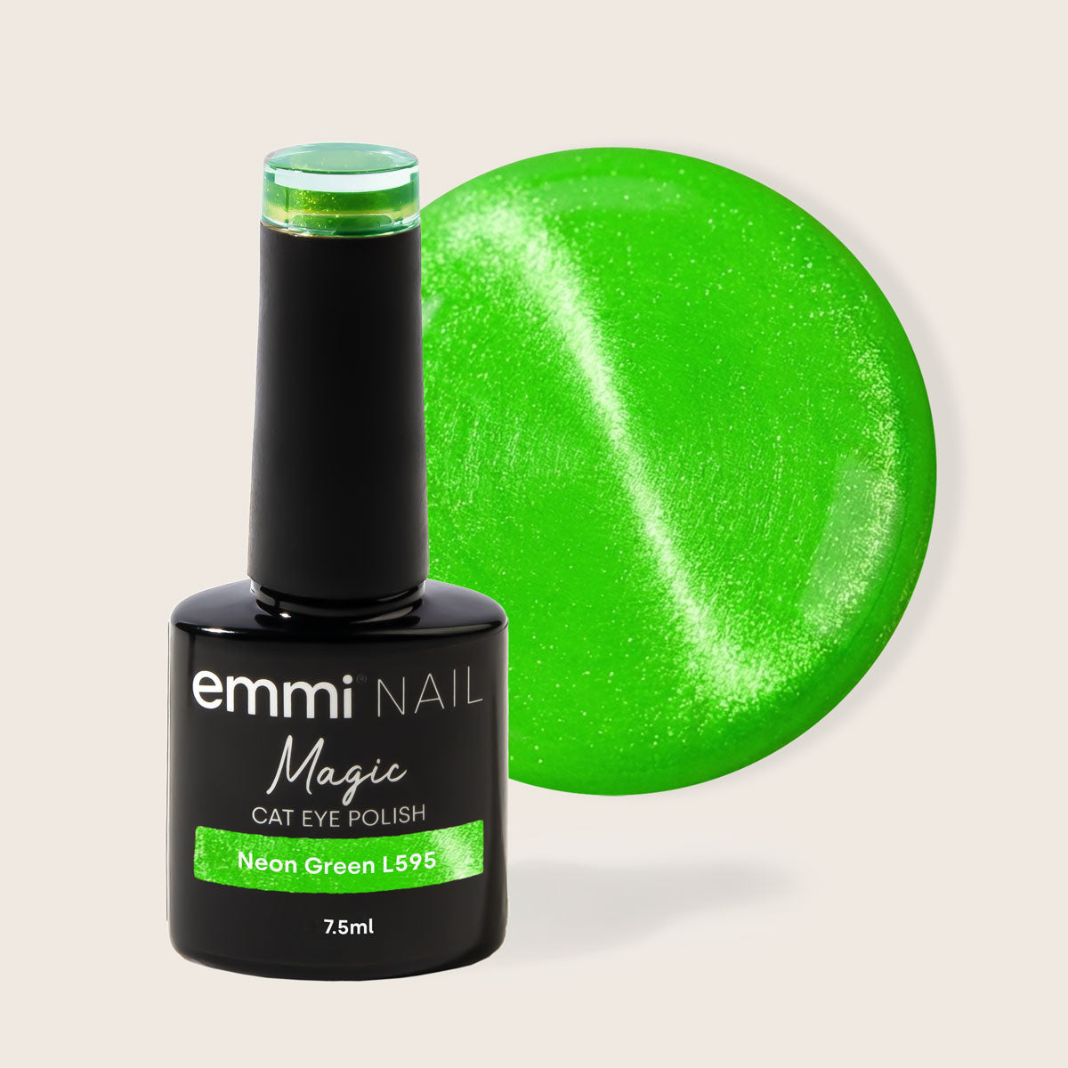 Shellac UV/LED Polish Magic Cat Eye Neon Green -L595-