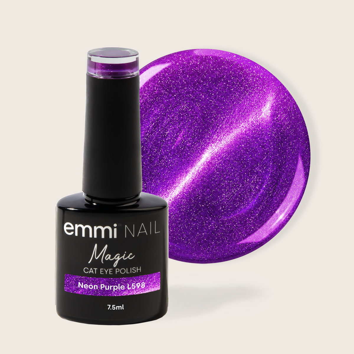 Vernis Shellac UV/LED Magic Cat Eye Neon Purple -L598-