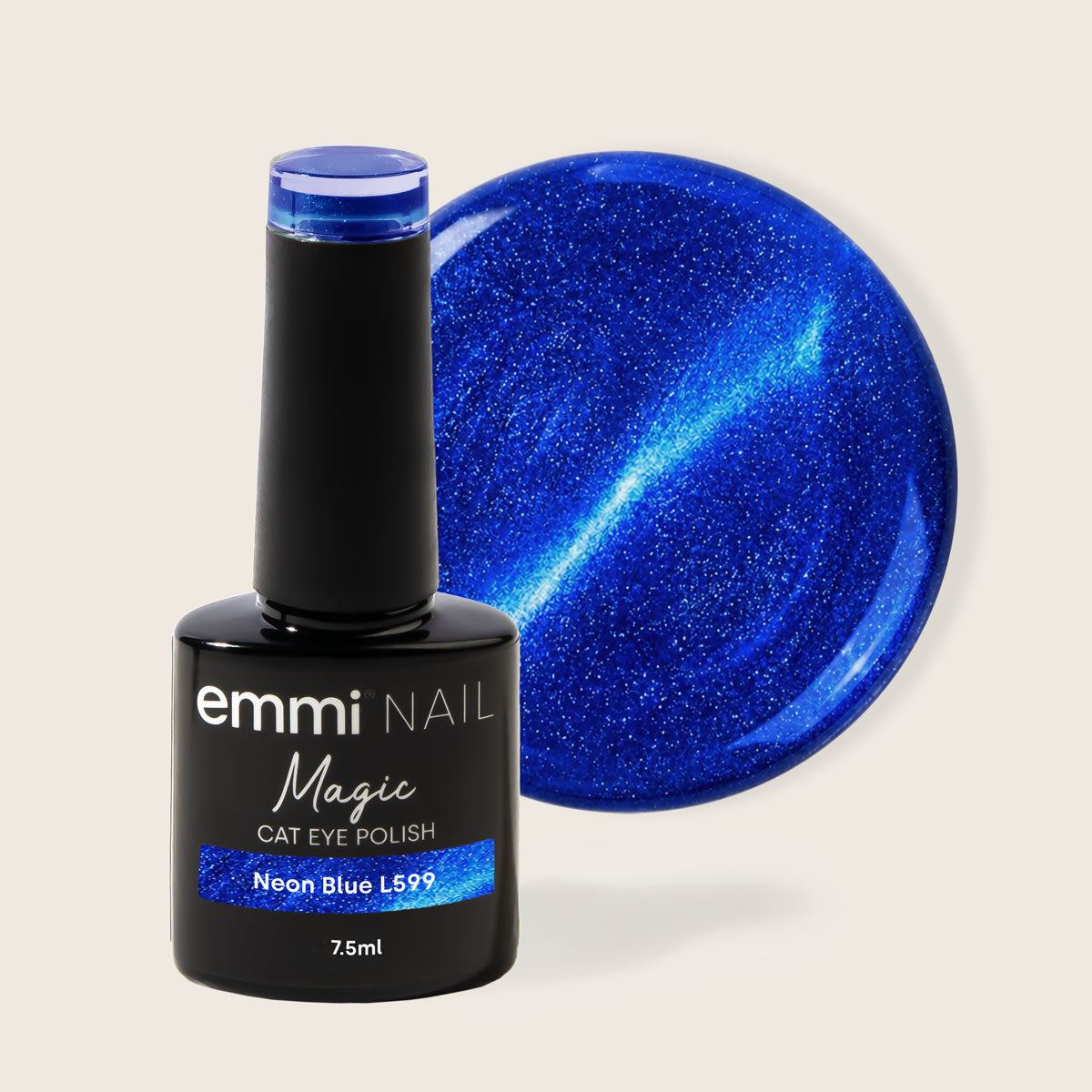 Shellac UV/LED-Lack Magic Cat Eye Neon Blue -L599-