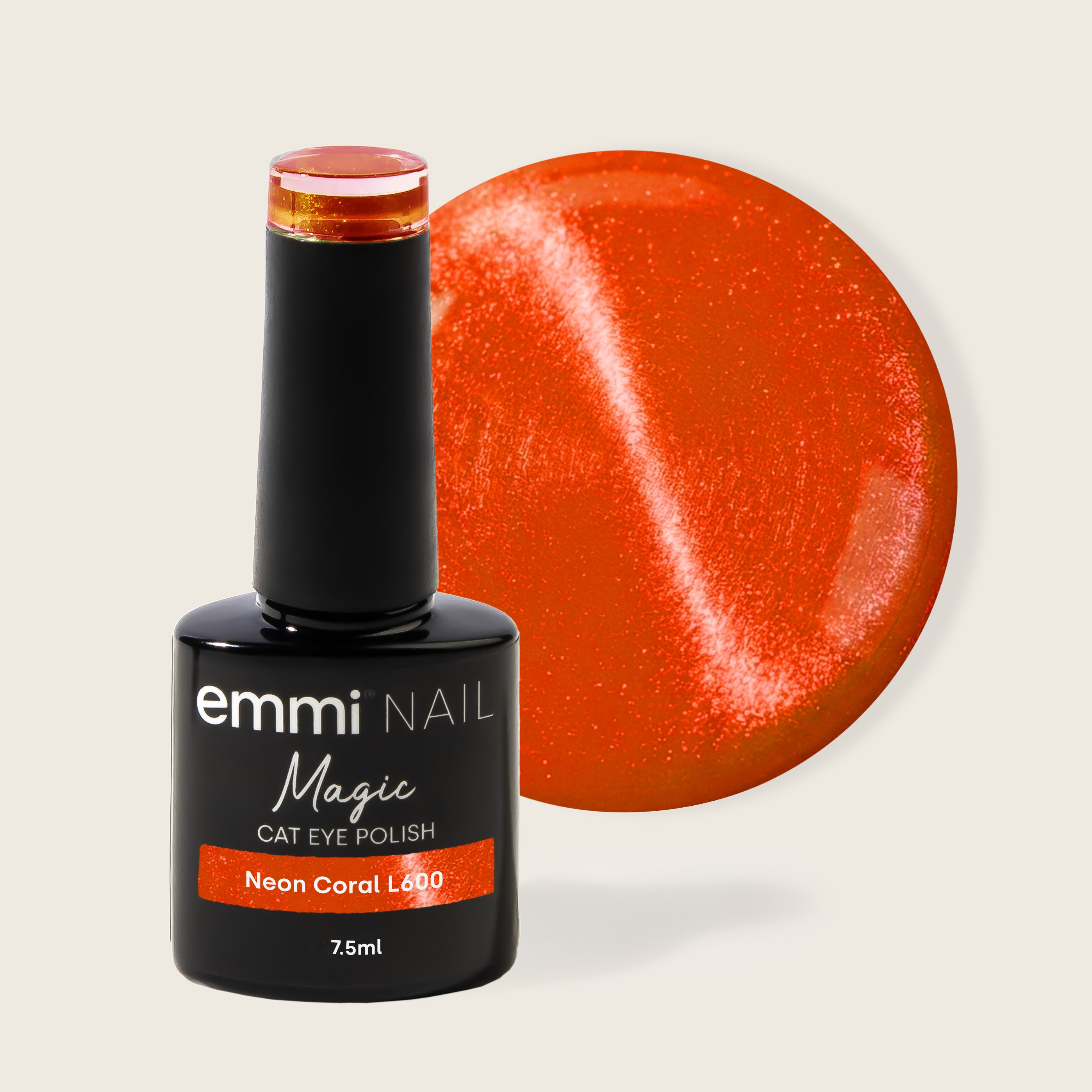Shellac UV/LED-Lack Magic Cat Eye Neon Coral -L600-