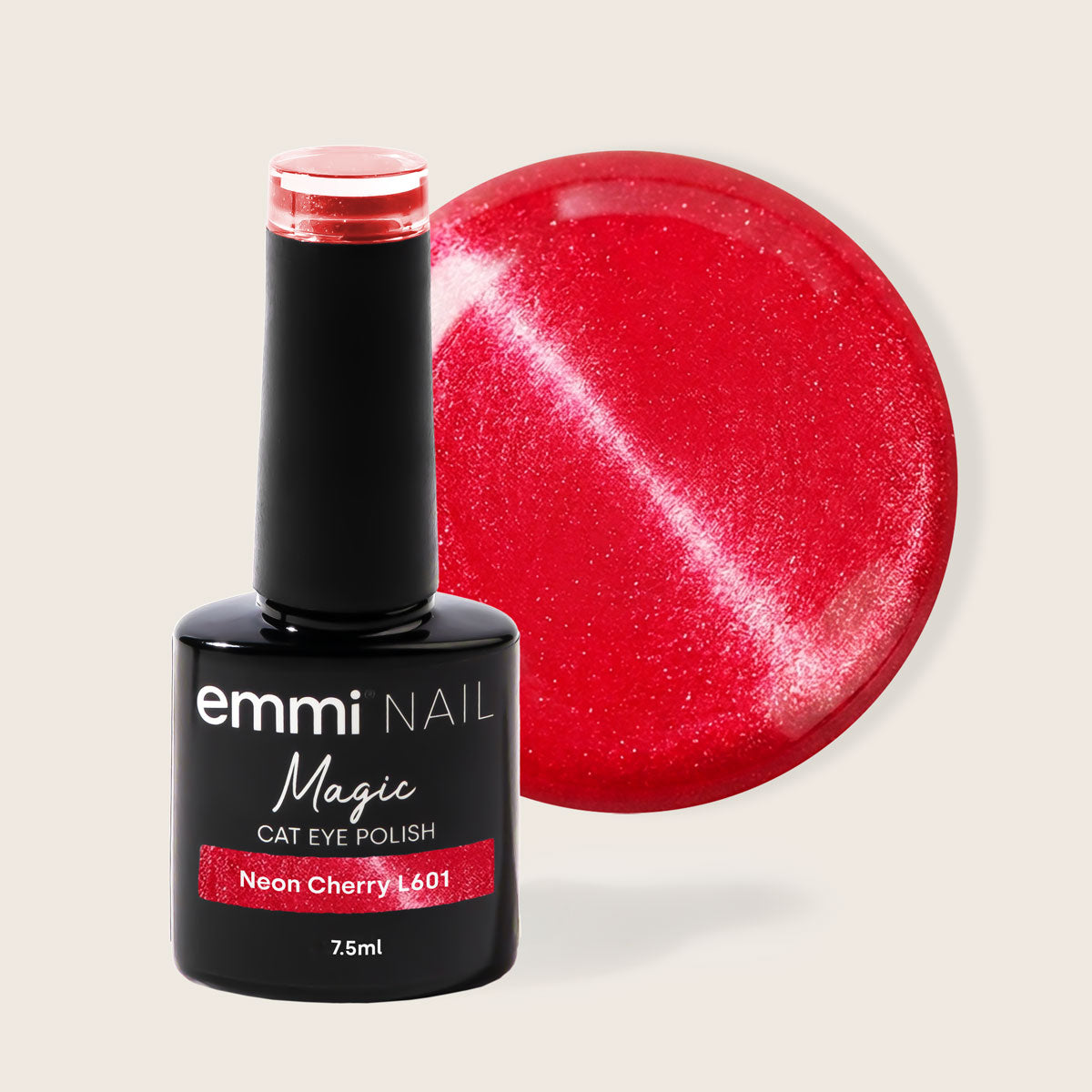 Shellac UV/LED-Lack Magic Cat Eye Neon Cherry -L601-