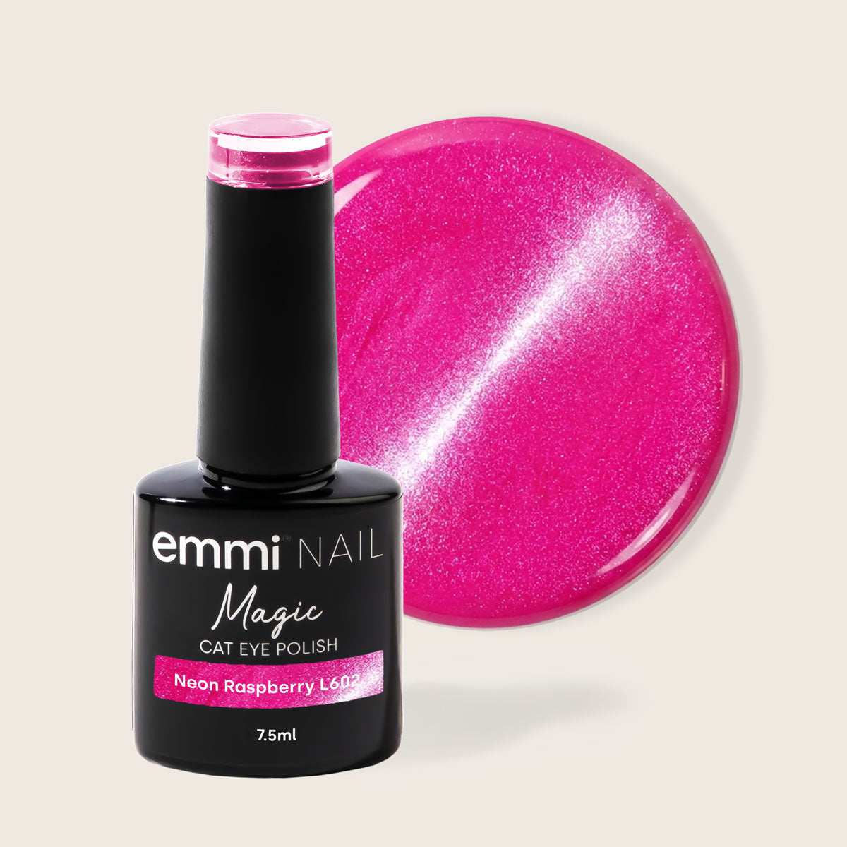 Shellac UV/LED Polish Magic Cat Eye Neon Raspberry -L602-