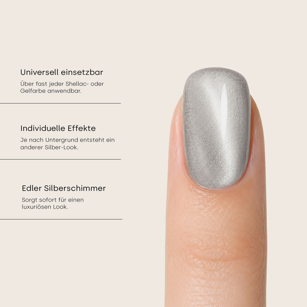 Emmi Shellac UV/LED-Lack Magic Cat Eye Universal Silver -L608-