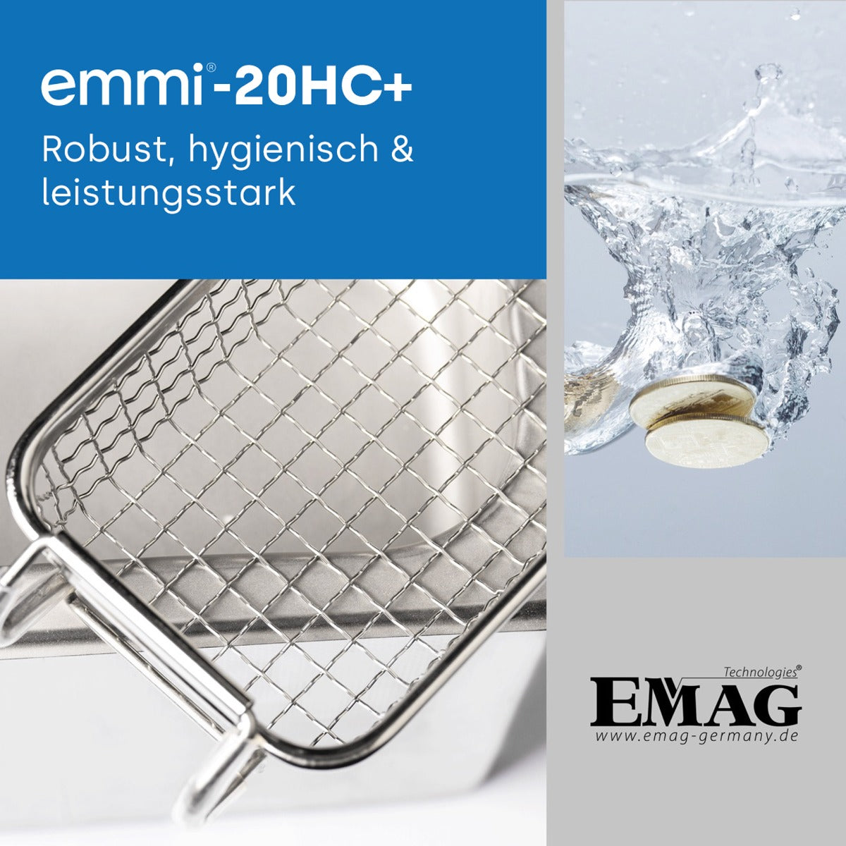Ultrasonic cleaner 2L Emmi-20 HC PLUS