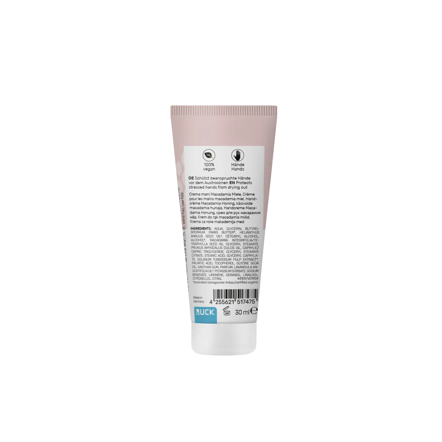 RUCK peclavus Handcreme Macadamia Honig