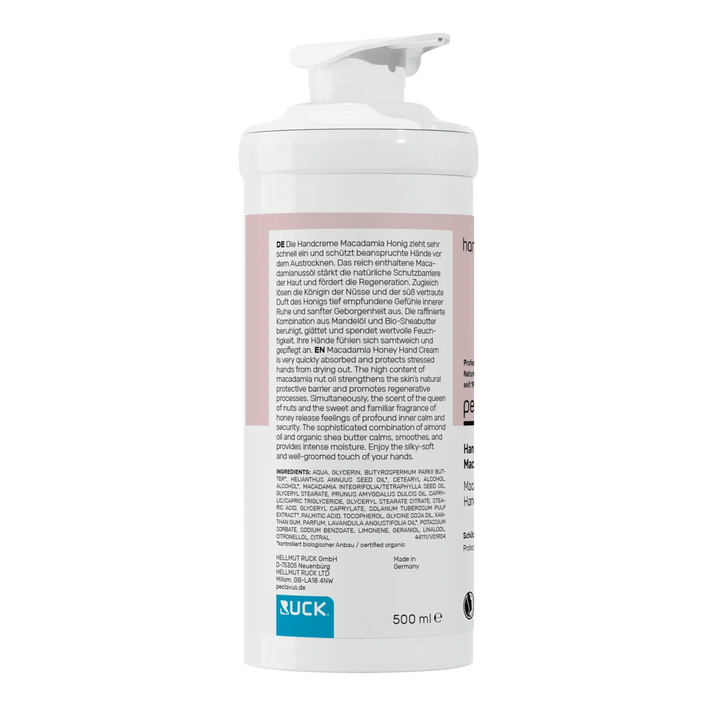 RUCK peclavus Handcreme Macadamia Honig
