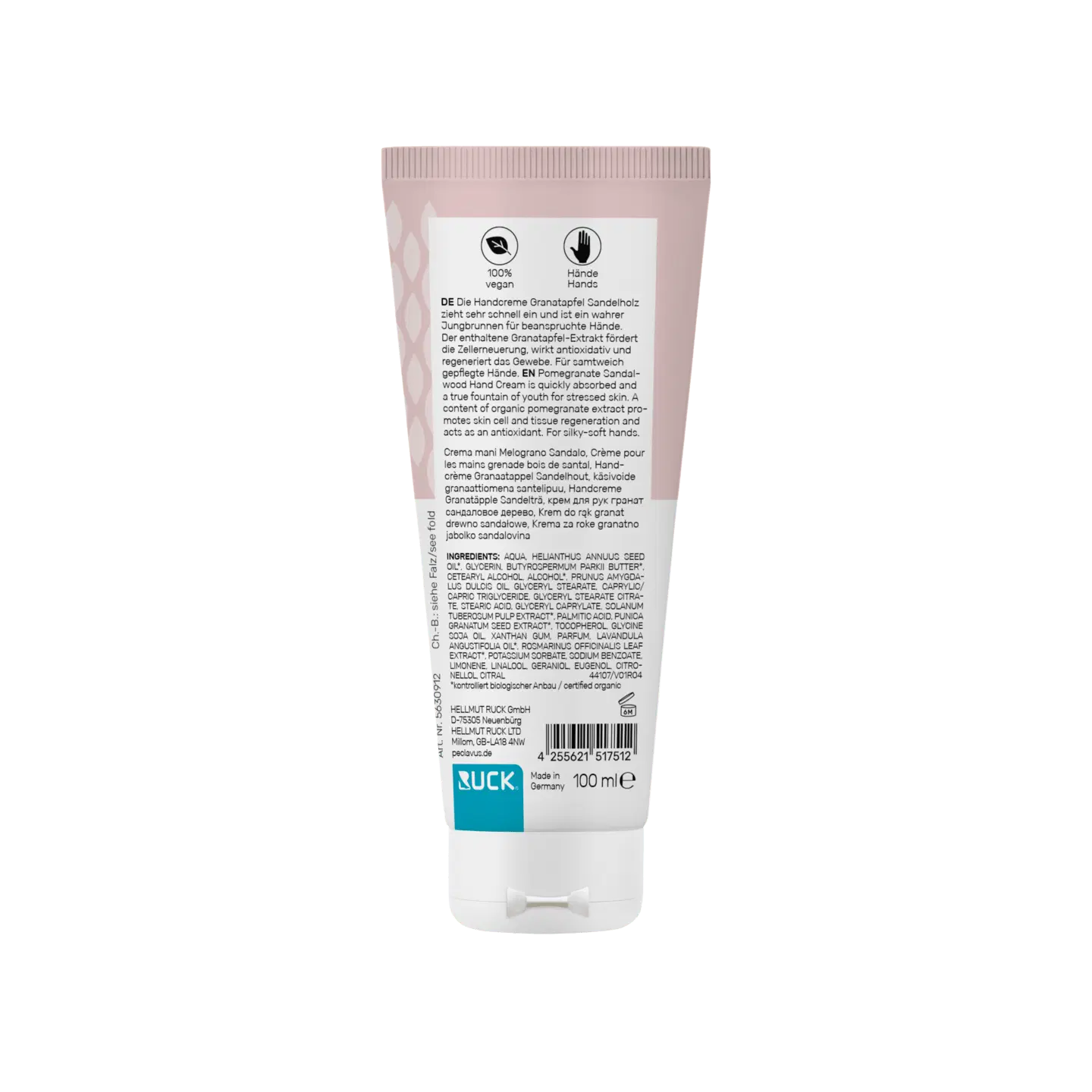 RUCK peclavus Handcreme Granatapfel Sandelholz