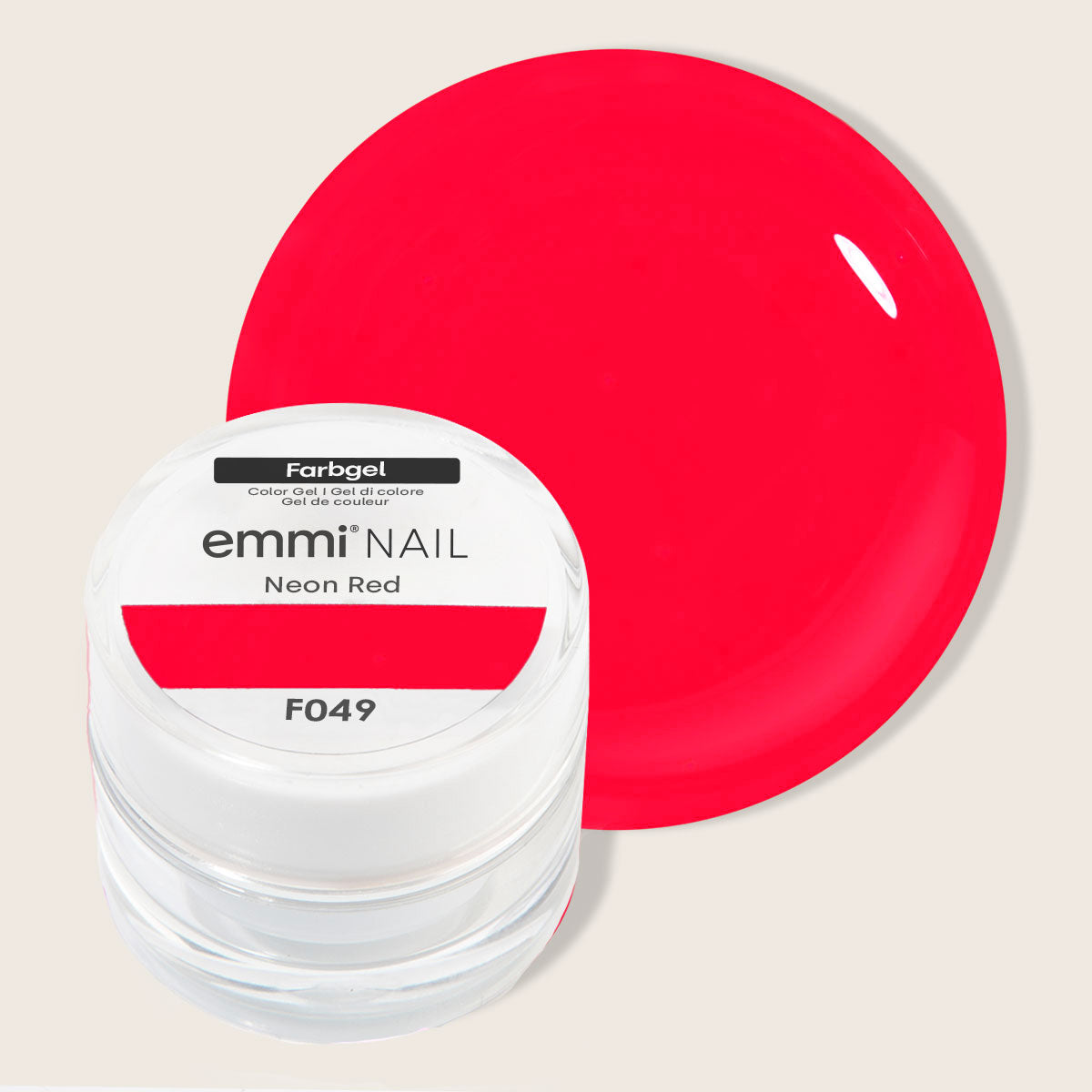 Emmi-Nail Color Gel Neon Red 5ml -F049-
