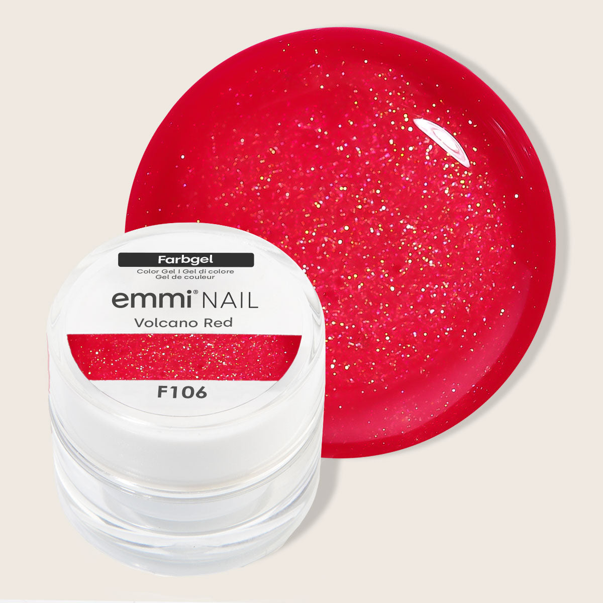 Emmi-Nail Color Gel Volcano Red 5ml -F106-