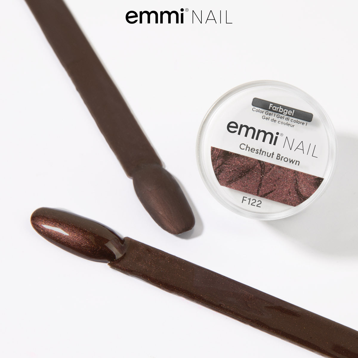 Gel de couleur pour ongles Emmi-Châtain 5 ml -F122-