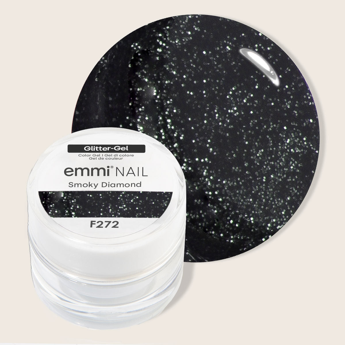 Emmi-Nail Glitter Gel Smoky Diamond 5ml -F272-